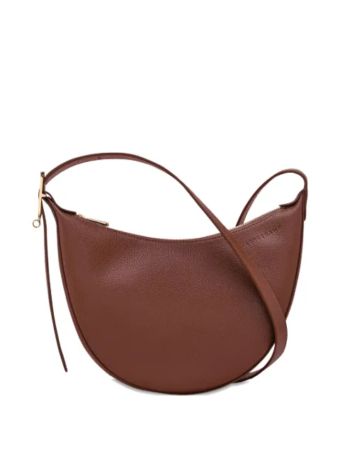 Longchamp small Le Foulonné grained-leather cross body bag Brown 10337021M02