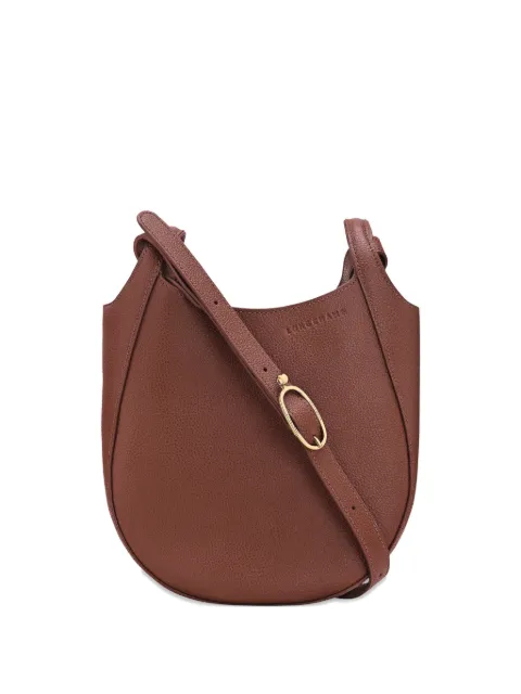 Longchamp small Le Foulonné grained-leather crossbody bag Brown 10329021M02