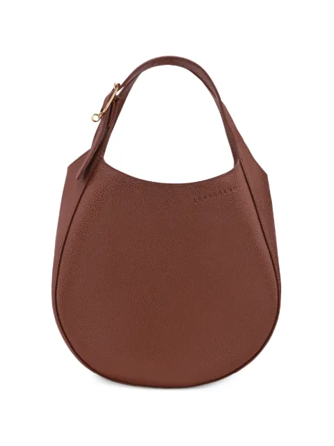 Longchamp small Le Foulonné grained-leather tote bag Brown 10328021M02