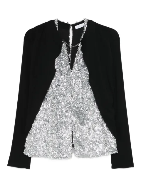 Rabanne sequin embellished top Black 25HCTO208PO0396