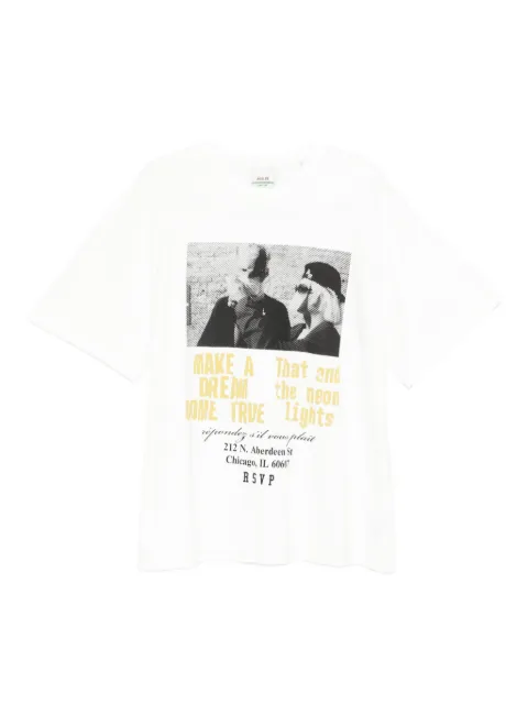 AGOLDE mock neck graphic short sleeve White A10231521FCE