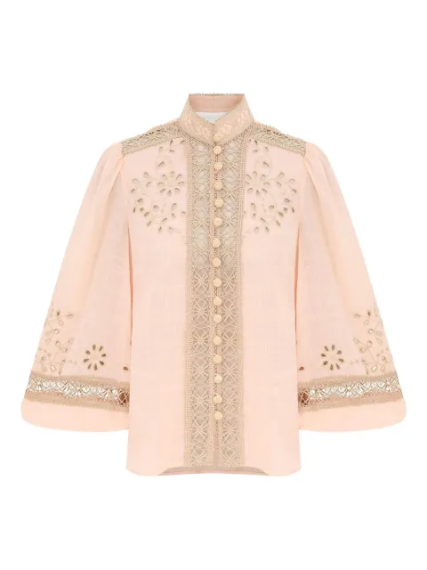 ZIMMERMANN floral-embroidered button shirt Pink 6025TRS261
