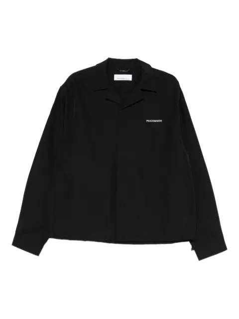 OAMC Peacemaker embroidery-logo shirt jacket Black PCM2OS03CPL00199
