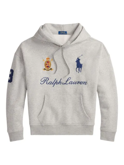 Polo Ralph Lauren logo-embroidered hoodie Grey 710P03957002
