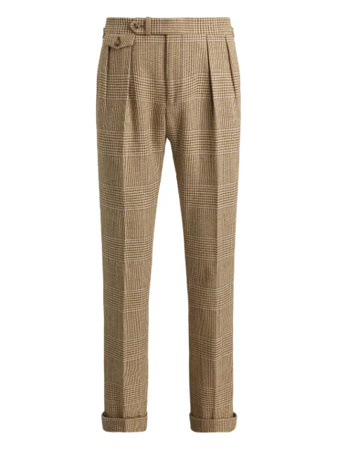 Polo Ralph Lauren double-pleated plaid trousers Neutrals 715P04786001