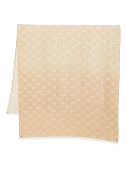 LIU JO monogram-pattern scarf Gold 2F5043T0300