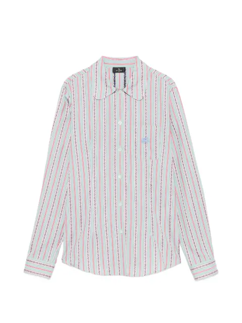 ETRO striped long-sleeve shirt Green WRIA008799TJ5F2