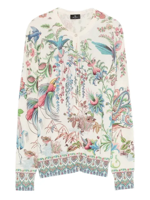 ETRO floral-patterned cardigan Neutrals WRKE0023AKF21