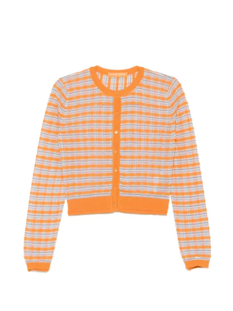Ermanno Scervino check-pattern cropped cardigan Orange D485M707GQK