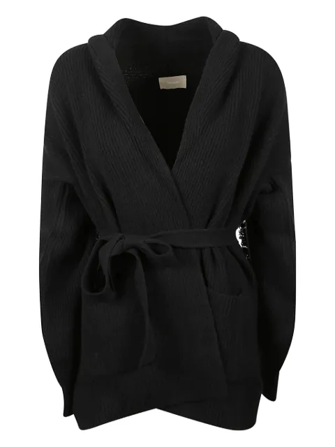 Drumohr hooded belted cardigan Black L8S109MIF