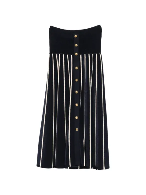 ZIMMERMANN striped button-down midi skirt Blue 8734SS261