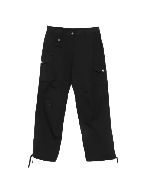 GANNI drawstring-cuff cargo pants Black A1080154
