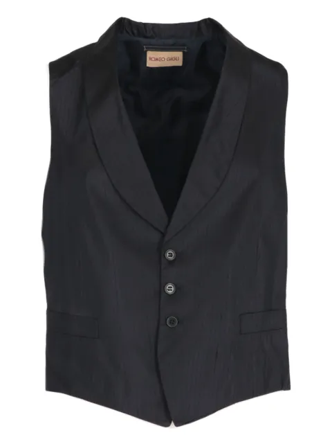 Romeo Gigli Pre-Owned 1990s striped single-breasted waistcoat Blue RG280RC