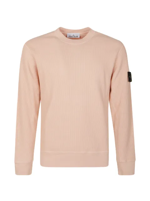 Stone Island 6100056 organic cotton waffle fleece sweatshirt Pink L1S156100056S0044