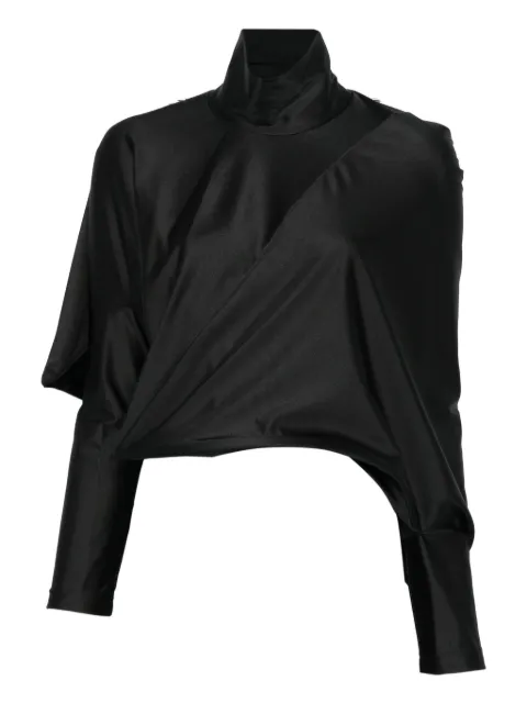 Junya Watanabe asymmetric high-neck top Black JPT003051