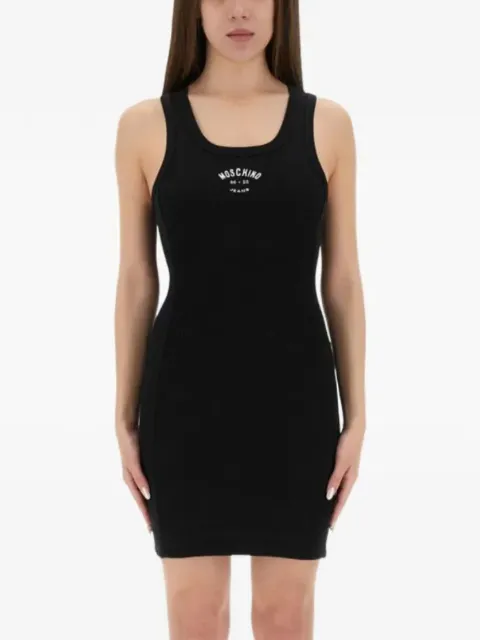 MOSCHINO JEANS logo-embroidered maxi dress Black 252K1J04158237