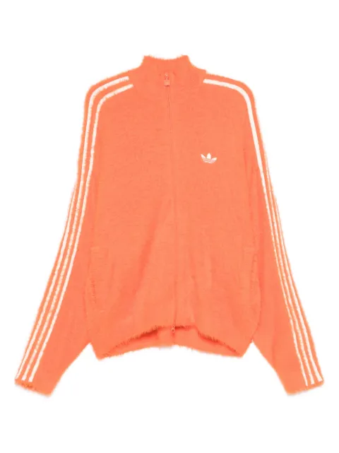 adidas stripes-arme zip-fastening sweatshirt Orange KR5144