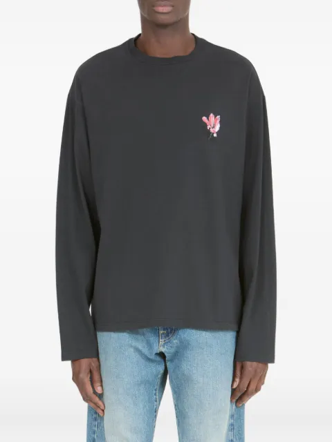 Maison Margiela floral-print long-sleeve T-shirt Grey S67GC0049S24575