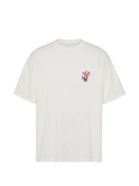 Maison Margiela floral MM-embroidered cotton T-shirt White S67GC0044S24575