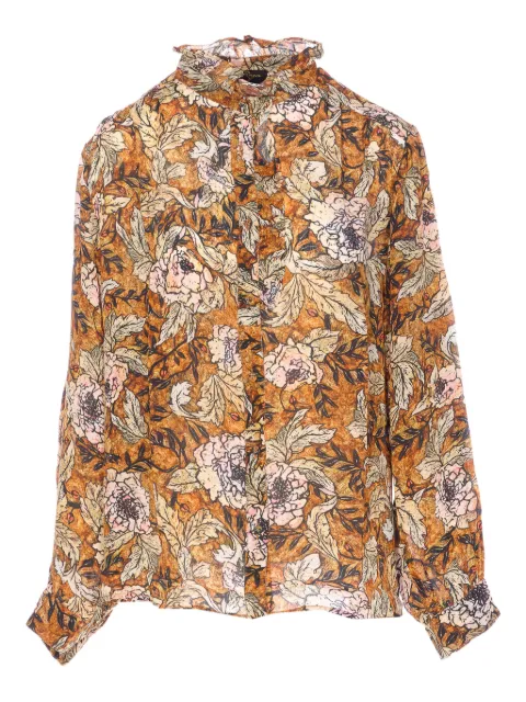 YAVI printed long-sleeved shirt Brown D141SHENEMCVDG35