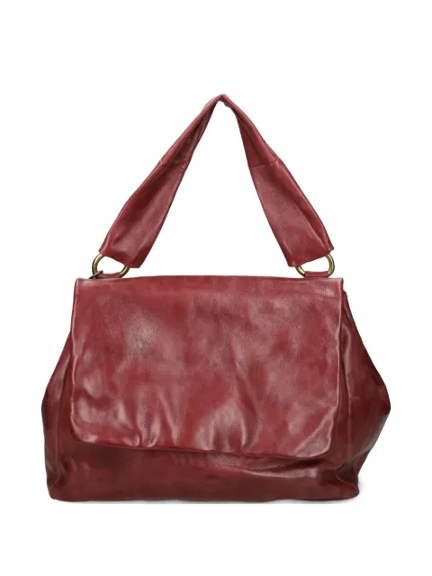 A.S.98 flap leather shoulder bag Red 200783