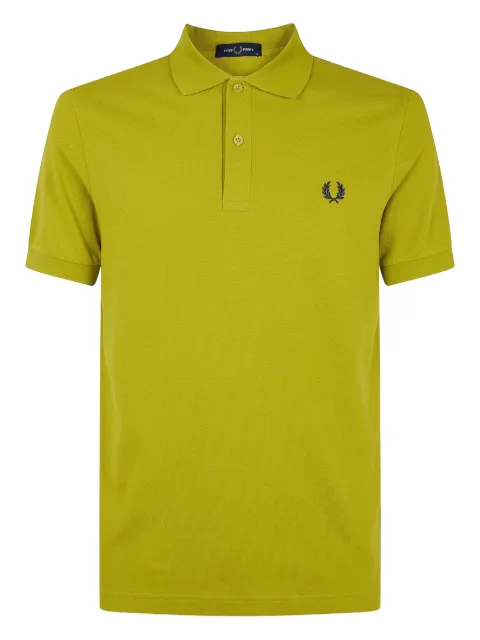 Fred Perry logo-embroidered polo shirt Yellow FPM600056