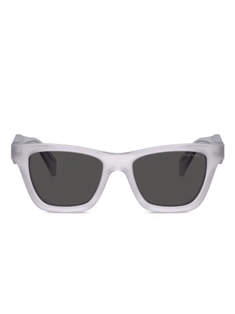 Prada Eyewear faceted-temple butterfly-frame sunglasses Grey PRC07S