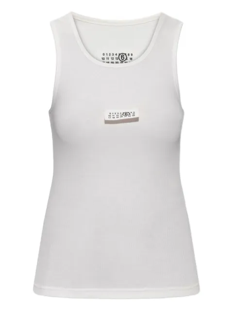 MM6 Maison Margiela ribbed tank top White S52NL0075