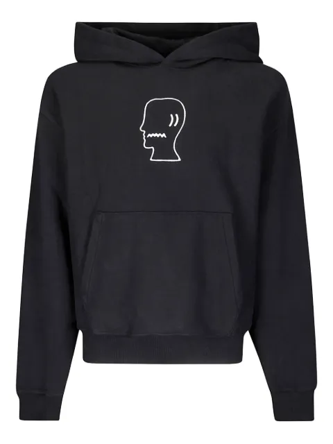 Brain Dead logo-print hoodie Black F24T090045