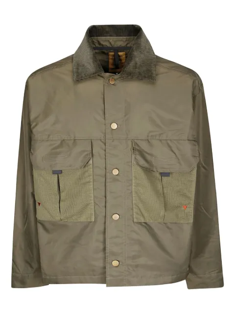 Brain Dead corduroy-collar jacket Green F25O000046