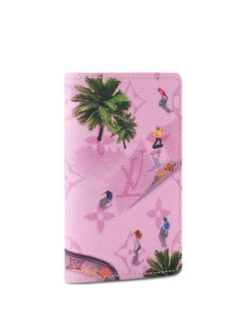 Louis Vuitton Pre-Owned skateboard-print cardholder Pink M26800