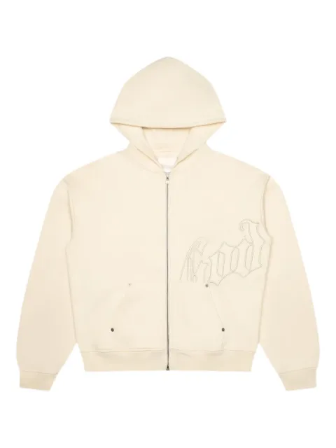 GODSPEED OG logo zip-up hoodie Neutrals 5OY8BJKY