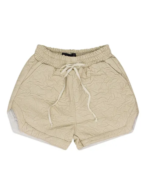Who Decides War crinkled-effect shorts Neutrals 1120600019SS24
