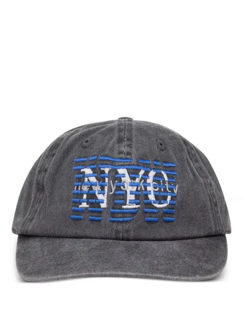 Who Decides War NYC embroidered baseball cap Grey 134001210021AW23