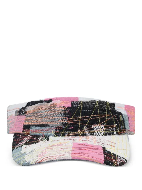 Who Decides War patchwork visor hat Pink 13401010030
