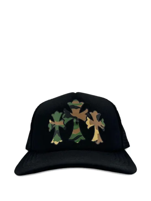 Chrome Hearts triple cross trucker-graphic cap Black CHRM0368