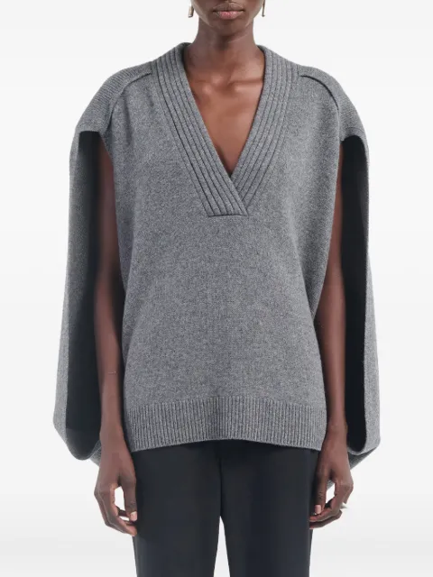 Maria McManus V-neck cape Grey KN00358RWCB