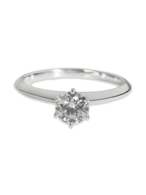 Tiffany & Co. Pre-Owned platinum diamond-embellishment ring Silver 147707