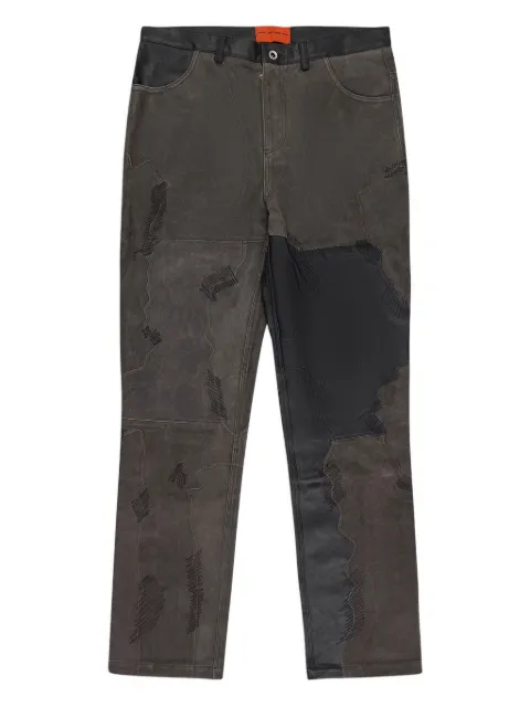 Who Decides War Bark leather trousers Grey 1120260017