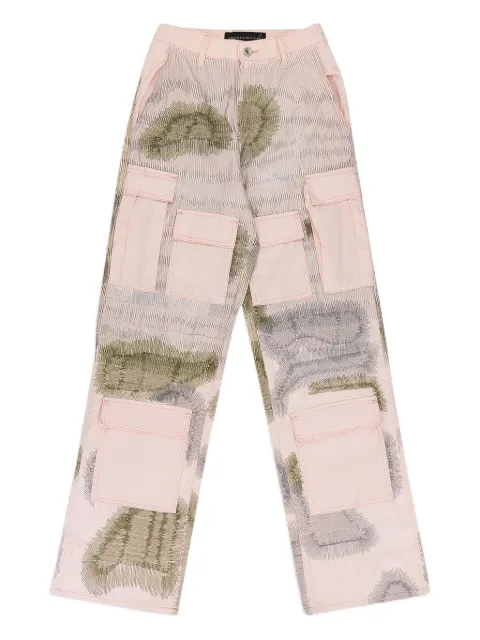 Who Decides War Darning cargo pants Pink 1120620015SS24