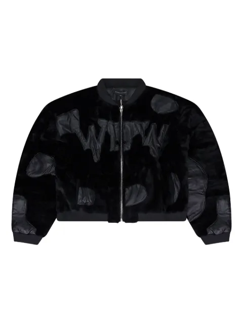 Who Decides War appliqué bomber jacket Black 113001030002AW23