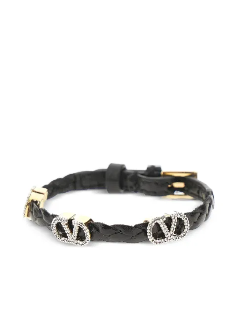 Valentino Garavani leather logo-details bracelet Gold WJ0X71ELK