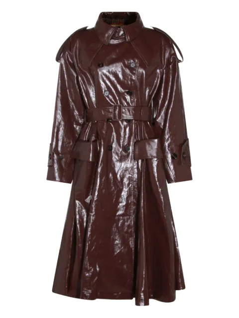 Chloé belted buttoned coat Purple CH25WMA1219156B