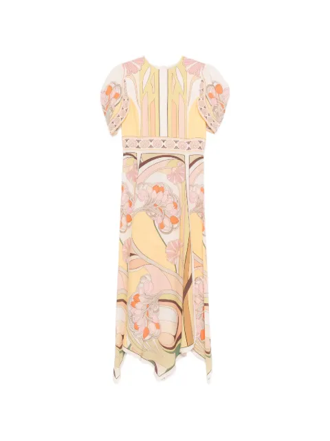 La DoubleJ Cherie Scarf midi dress Yellow DRE0936CRE002TUL07PI02