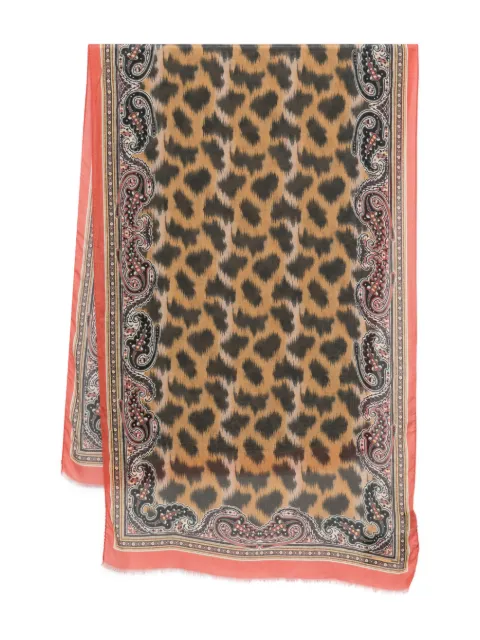 ETRO animal-paisley-print scarf Brown WATA0009AKD88