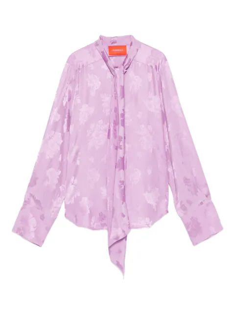 La DoubleJ floral-print shirt Purple SHI0155JCQ133SOLID