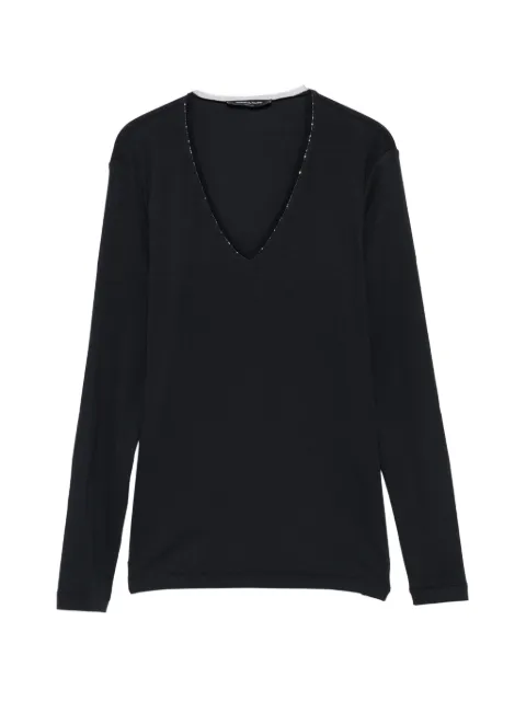 Fabiana Filippi V-neck T-shirt Blue JED266F134L907