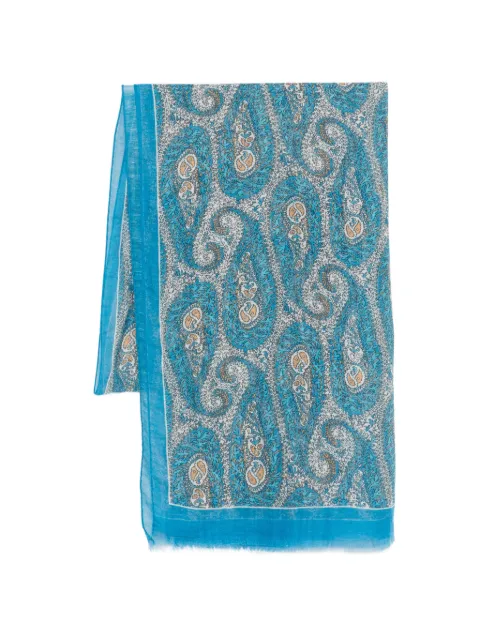 ETRO paisley scarf Blue WATA0009AKG08