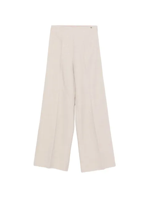 Herno logo-plaque trousers Neutrals PT000198D12787