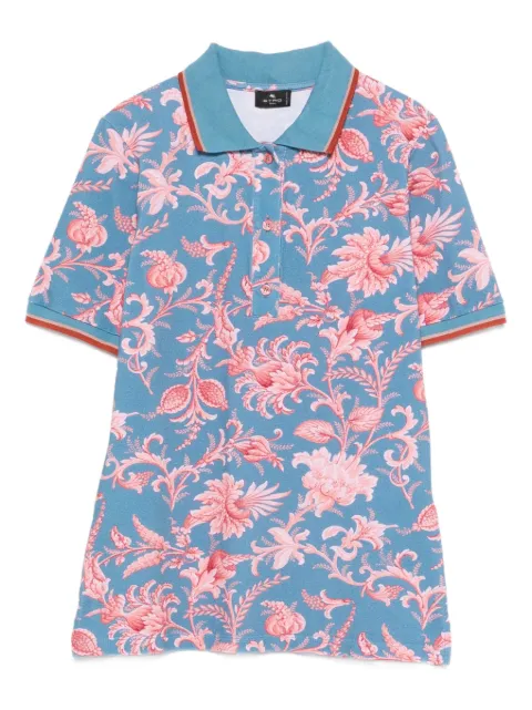 ETRO floral polo shirt Blue WRMD0001AKH23